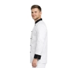 Bluza kucharska biała długi rękaw wstawki czarne roz.3XL